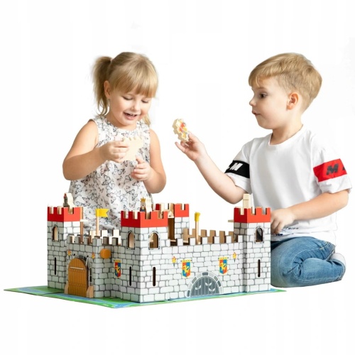 VIGA DREWNIANY ZAMEK RYCERSKI Z FIGURKAMI 50310
