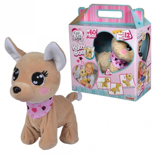 SIMBA INTERAKTYWNY PIESEK CHI CHI BABY BOO 30CM REAGUJE NA 12 POLECEŃ 5893500