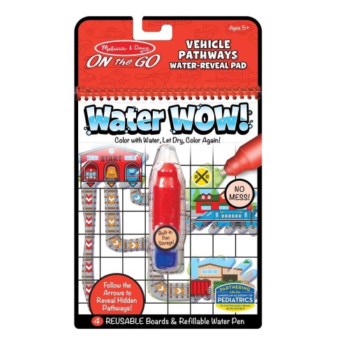 MELISSA & DOUG WODNA KOLOROWANKA WATER WOW - ZNAJDŹ DROGĘ - POJAZDY 40177