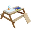 AXI DREWNIANY STÓŁ PIKNIKOWY Z UMYWALKĄ I POJEMNIKAMI NA PIASEK/WODĘ A031.030.00