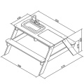 AXI DREWNIANY STÓŁ PIKNIKOWY Z UMYWALKĄ I POJEMNIKAMI NA PIASEK/WODĘ A031.030.00
