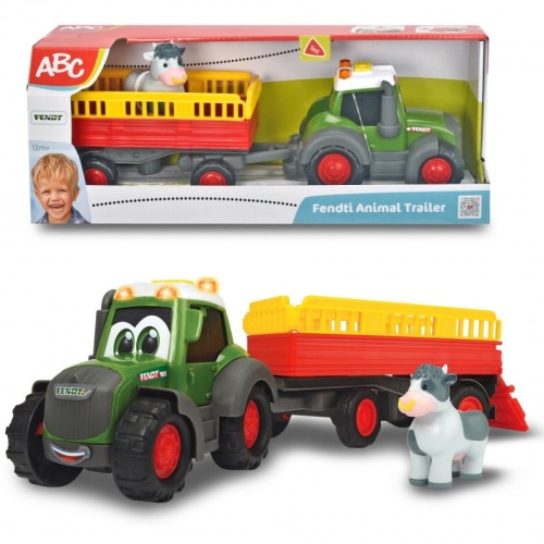 DICKIE ABC TRAKTOR FENDT Z PRZYCZEPKĄ ZE ZWIERZĄTKIEM 4115001