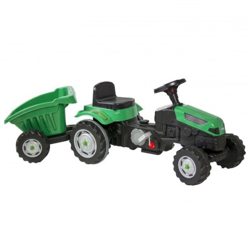 WOOPIE TRAKTOR NA PEDAŁY GOTRAC MAXI Z PRZYCZEPĄ ZIELONY 28286