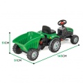 WOOPIE TRAKTOR NA PEDAŁY GOTRAC MAXI Z PRZYCZEPĄ ZIELONY 28286