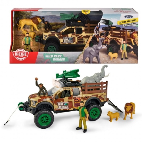 DICKIE PLAYLIFE ZESTAW STRAŻNIKA DZIKICH ZWIERZĄT SAMOCHÓD + FIGURKI 3837016