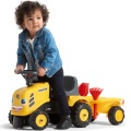FALK BABY JEŹDZIK TRAKTOREK KOMATSU ŻÓŁTY Z PRZYCZEPKĄ OD 12 M-CY 286C