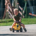 FALK BABY JEŹDZIK TRAKTOREK KOMATSU ŻÓŁTY Z PRZYCZEPKĄ OD 12 M-CY 286C