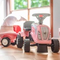 FALK BABY JEŹDZIK TRAKTOREK GIRLY NEW HOLLAND RÓŻOWY Z PRZYCZEPKĄ OD 12 M-CY 288C