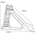 FEBER WIELKA ZJEŻDŻALNIA OGRODOWA / ŚLIZG WODNY 285 CM 9709