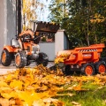 FALK TRAKTOR NA PEDAŁY Z PRZYCZEPĄ ŁYŻKĄ I ŁADOWARKĄ KUBOTA 3-7 LAT 2090W