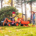 FALK TRAKTOR NA PEDAŁY Z PRZYCZEPĄ ŁYŻKĄ I ŁADOWARKĄ KUBOTA 3-7 LAT 2090W