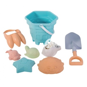 ZESTAW DO PIASKU W WIADERKU 8EL. BIODEGRADOWALNY MATERIAŁ