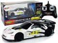 Auto Sportowe Wyścigowe  R/C 1:24 Corvette C6.R Biały 2.4 G Światła