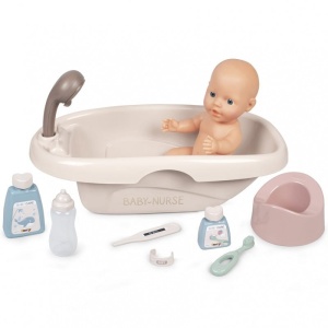 SMOBY BABY NURSE OPIEKUNKA WANIENKA DO KĄPIELI Z NOCNIKIEM I AKCESORIAMI 220366
