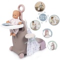 SMOBY BABY NURSE WIELOFUNKCYJNA WALIZKA OPIEKUNKI ŁÓŻECZKO KRZESEŁKO DLA LALKI 220374