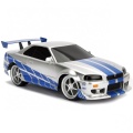 JADA SZYBCY I WŚCIEKLI SAMOCHÓD ZDALNIE STEROWANY BRIAN'S NISSAN SKYLINE GTR 1:16 3206007
