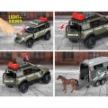 MAJORETTE GRAND ZESTAW DŻOKEJA SAMOCHÓD LAND ROVER Z PRZYCZEPĄ I FIGURKĄ 3776000