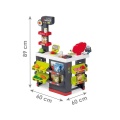 SMOBY ELEKTRONICZNY SUPERMARKET Z KASĄ WÓZKIEM I AKCESORIAMI 350234