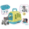 SMOBY ZESTAW 2w1 KONTENER DLA KOTA I WALIZKA WETERYNARZA + MIAUCZĄCY KOT 340302