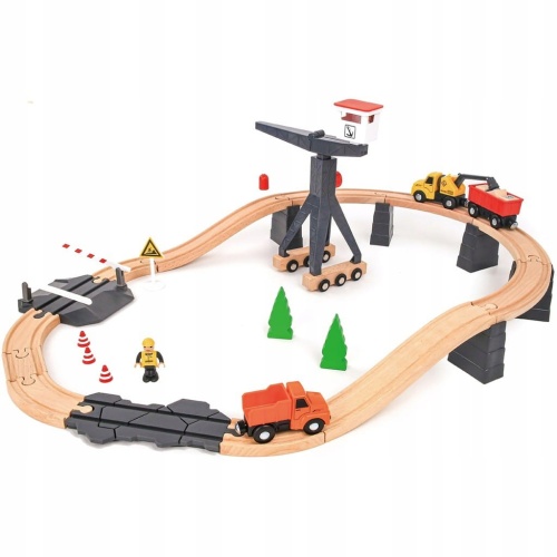 TOOKY TOY DREWNIANA KONSTRUKCJA BUDOWANIE DROGI TH682