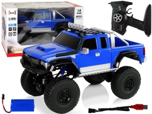 SAMOCHÓD ZDALNIE STEROWANY OFF-ROAD CLIMBING CAR 4x4 2.4G 1:8 NIEBIESKI