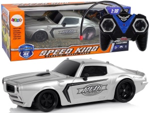 SAMOCHÓD SPORTOWY R/C 1:18 CHAMPION SREBRNY 27 Mhz
