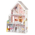 ECOTOYS DREWNIANY DOMEK DLA LALEK XXL REZYDENCJA PUDROWA 4127