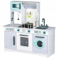 ECOTOYS DREWNIANA KUCHNIA DLA DZIECI Z PRALKĄ I AKCESORIAMI 7258