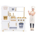 ECOTOYS DREWNIANA KUCHNIA DO ZABAWY BIAŁA 7267