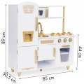ECOTOYS DREWNIANA KUCHNIA DO ZABAWY BIAŁA 7267