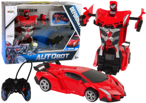 AUTO ROBOT TRANSFORMER 2w1 ZDALNIE STEROWANY CZERWONY