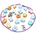 ADAM TOYS PASTELOWE DREWNIANE KORALIKI DO NAWLEKANIA N4036