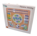 ADAM TOYS DREWNIANA TABLICA MANIPULACYJNA ZEGAR KALENDARZ POLSKI N5012