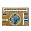 ADAM TOYS DREWNIANA TABLICA MANIPULACYJNA ZEGAR KALENDARZ POLSKI N5012