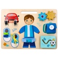 ADAM TOYS DREWNIANA TABLICA MOTORYCZNA CHŁOPIEC N2037