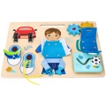 ADAM TOYS DREWNIANA TABLICA MOTORYCZNA CHŁOPIEC N2037