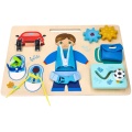 ADAM TOYS DREWNIANA TABLICA MOTORYCZNA CHŁOPIEC N2037