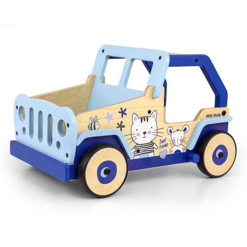 MILLY MALLY DREWNIANY CHODZIK PCHACZ DLA DZIECI CAT AND MOUSE