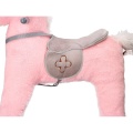 ADAM TOYS KONIK RÓŻOWY NA BIEGUNACH Z KOŁAMI WYDAJE DŹWIĘKI