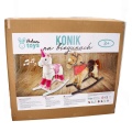 ADAM TOYS KONIK RÓŻOWY NA BIEGUNACH Z KOŁAMI WYDAJE DŹWIĘKI