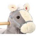 ADAM TOYS PLUSZOWY KONIK NA BIEGUNACH SIWEK WYDAJE DŹWIĘKI