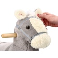 ADAM TOYS PLUSZOWY KONIK NA BIEGUNACH SIWEK WYDAJE DŹWIĘKI