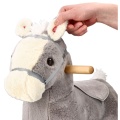 ADAM TOYS PLUSZOWY KONIK NA BIEGUNACH SIWEK WYDAJE DŹWIĘKI