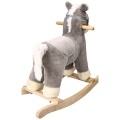 ADAM TOYS PLUSZOWY KONIK NA BIEGUNACH SIWEK WYDAJE DŹWIĘKI