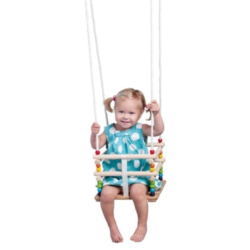 WOODY DREWNIANA HUŚTAWKA DLA MALUCHÓW OD 12 M-CY DO 30 KG WD10315