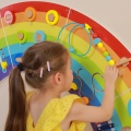 VIGA DREWNIANA TABLICA EDUKACYJNA TĘCZA 44642