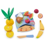 TENDER LEAF TOYS DREWNIANA DESKA Z OWOCAMI TROPIKALNYMI DO KROJENIA TL8281