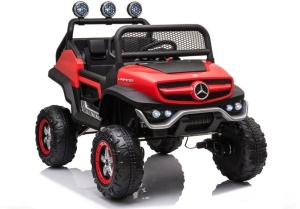 SAMOCHÓD NA AKUMULATOR MERCEDES UNIMOG S CZERWONY