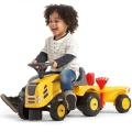 FALK BABY JEŹDZIK TRAKTOREK KOMATSU ŻÓŁTY Z PRZYCZEPKĄ OD 12 M-CY 286C