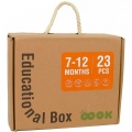 Tooky Toy Edukacyjne Pudełko Książeczka Pchacz Grzechotka Układanka Sorter 6w1 od 7 miesięcy